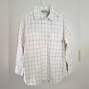 Everlane Men Flannel Windowpane Button-Down Shirt NWT Sz L